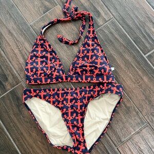Vineyard Vines Navy and Red Swimsuit Bikini 👙